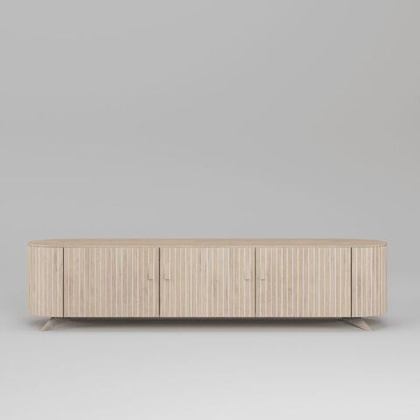 Тумба под телевизор Эклипс (беленый дуб), 195x45x46 см