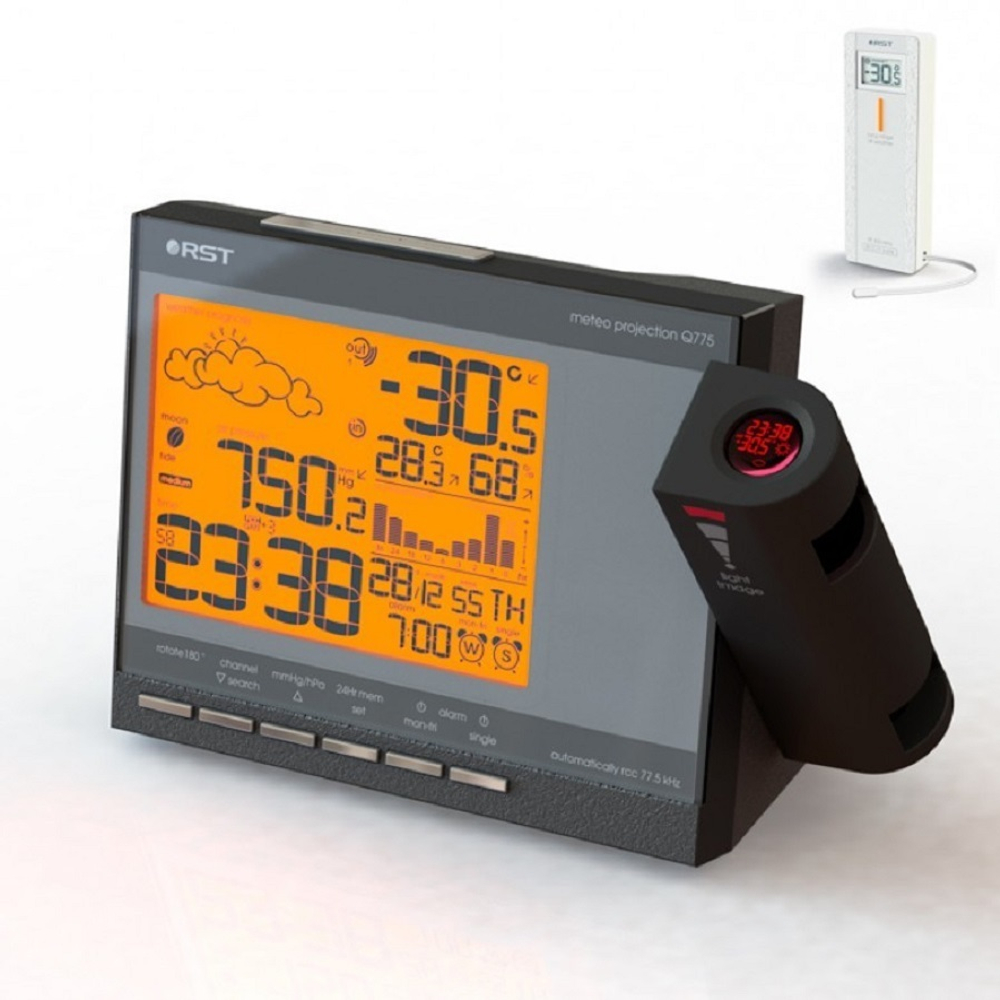 Проекционные часы метеостанция RST meteo projection Q775, графит