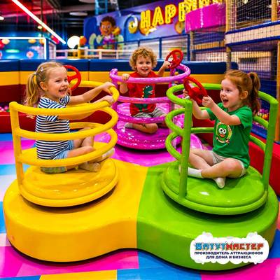 Электрическая карусель детская 4KIDS "Яркое приключение"