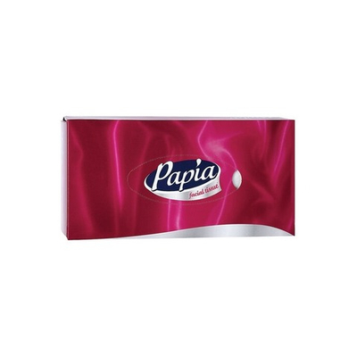 Салфетки косметические в картонном боксе, 2-слойные, 100шт., PAPIA