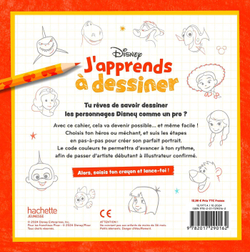 Hachette  раскраска по номерам  DISNEY - J'apprends à dessiner - 62 personnages en pas à pas (6+)