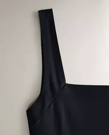ZARA HOME КУПАЛЬНИК НА ШИРОКИХ БРЕТЕЛЯХ, ЧЕРНЫЙ