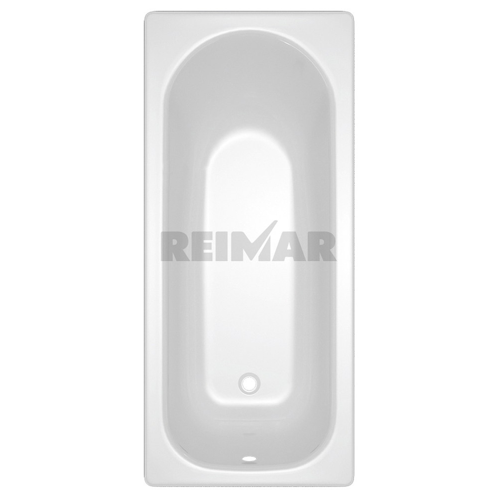 Ванна стальная 1,7*0,75*0,4 (ВИЗ) Reimar форма Аула, полимерная цв.белый (ОР-81200)