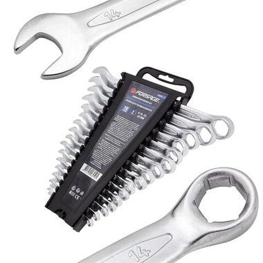 Набор ключей комбинированных 6гр.,16пр. (6-19, 22, 24 мм), в пластиковом держателе Forsage F-5161H