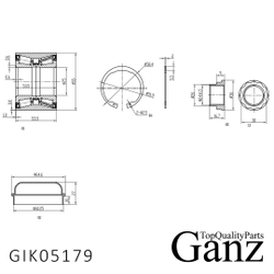 Подшипник ступицы задний MERCEDES-BENZ A140 1998-, MERCEDES-BENZ A160 1998- GANZ GIK05179
