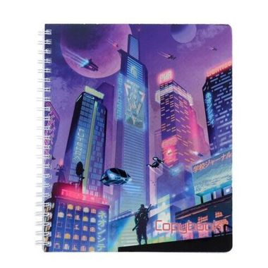 Тетрадь 80 л. кл. (Феникс) Copybook НОВЫЙ МИР, гребень, печать по фольге 61249