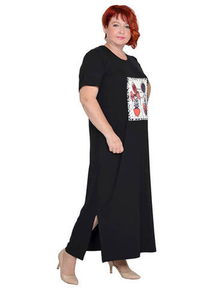 Платье-футболка из вискозы Бантики