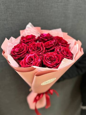 Букет "Розовая страсть" 9 шт.