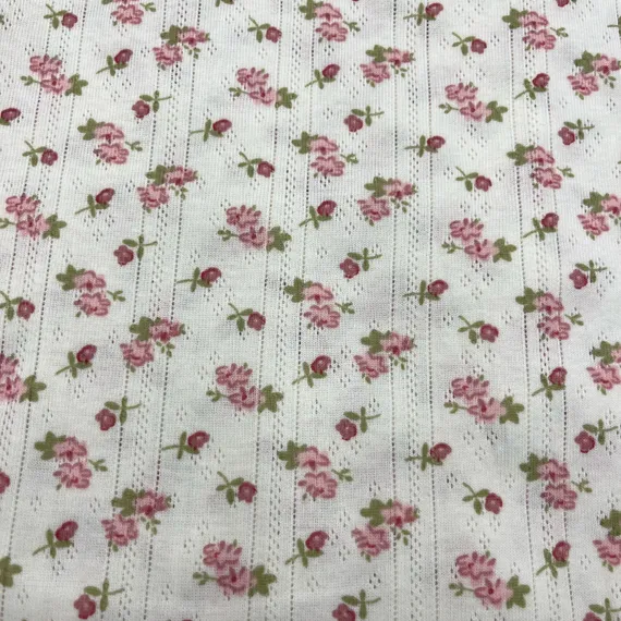 Рибана ажурная, молочная/розы