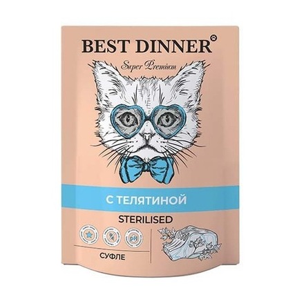 Best Dinner Паучи  Мясные деликатесы  Sterilised /Суфле С Телятиной/ - 85 г