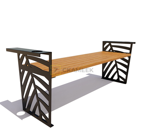 Скамейка парковая «Крым» без спинки (2,0 м термоясень)