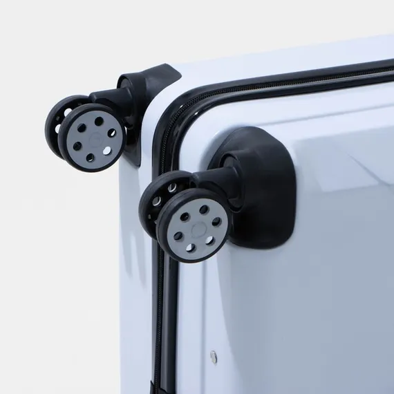 Чемодан большой 28", кодовый замок, цвет белый