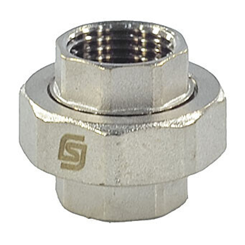 Соединитель латунь никель американка Ду 40 (1 1/2") прямой ВР/ВР SantechSystems