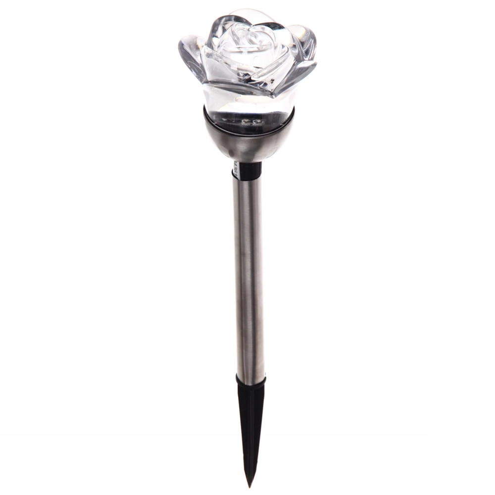 Фонарь садовый «Роза» 36*8см, 3 цвета, на солнечной батарее, металл