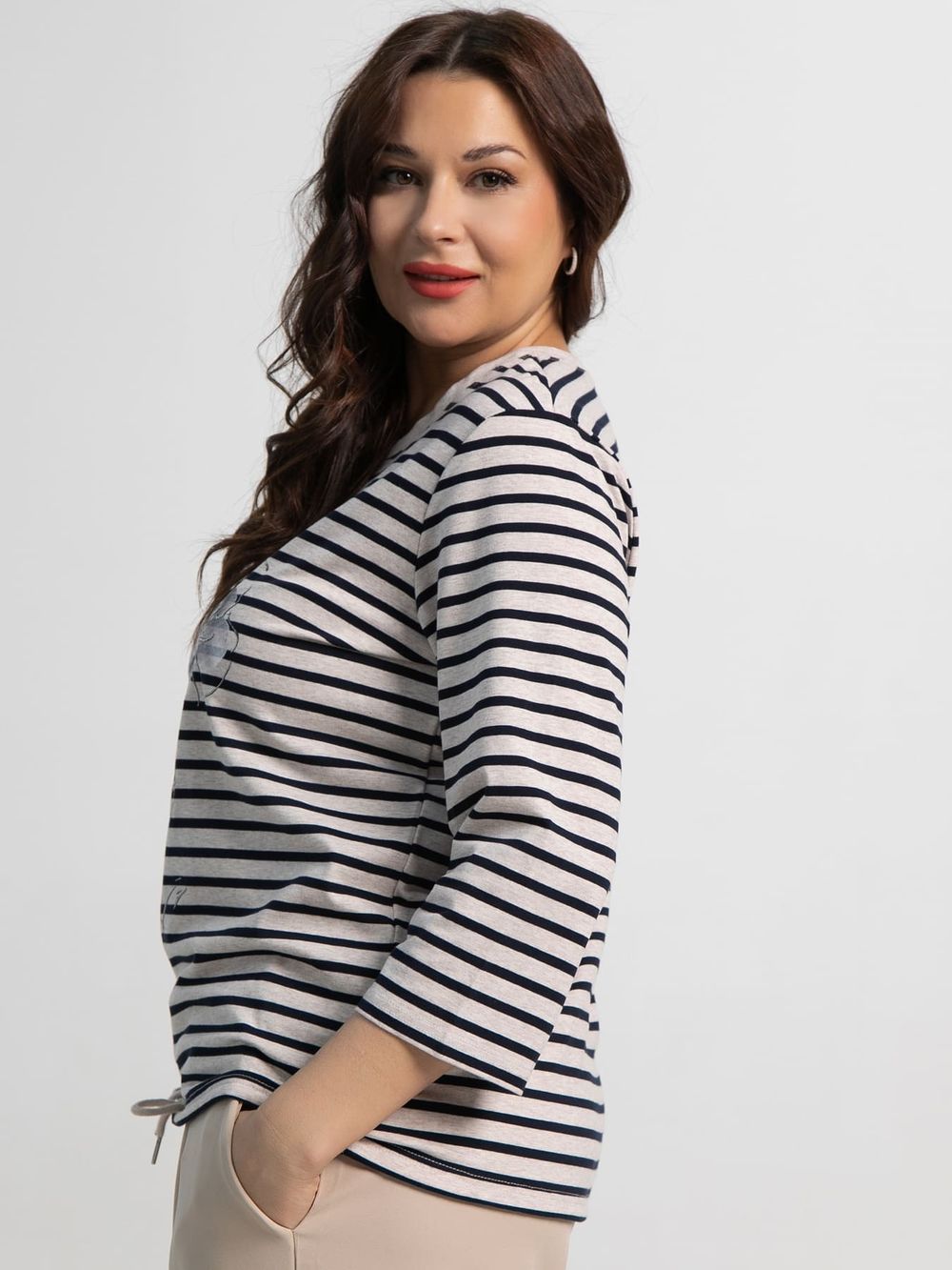 Блуза Линдсей (бежевая/полоска) Б15542-20М LT Collection