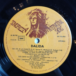 Винтажная виниловая пластинка LP Dalida Manuel (France 1974)