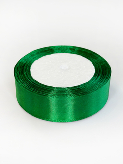 Атласная лента 25 мм (25 ярд) цвет зеленый