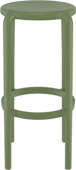 Табурет пластиковый барный Siesta Contract Tom Bar 75, оливковый