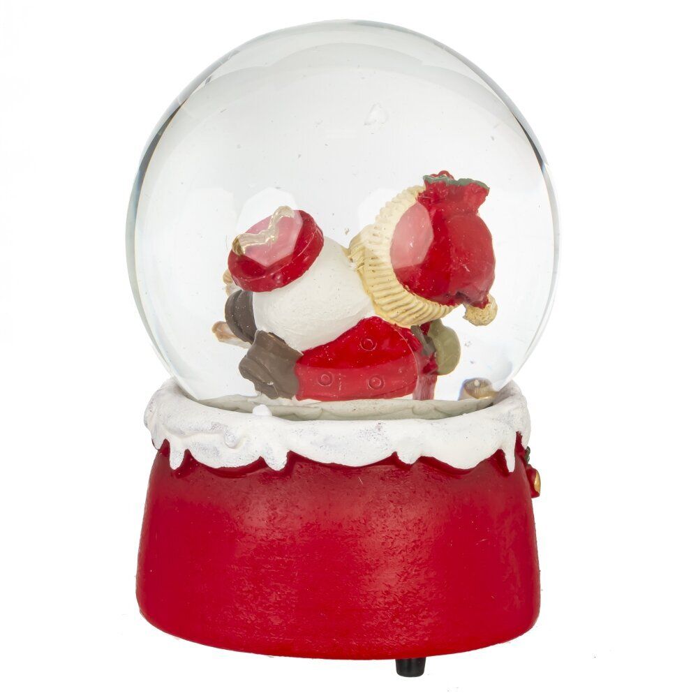 GAEM Фигурка декоративная "Снеговик" в стекл шаре (ключ, муз), D 10 см, L9,5 W10 H14 см