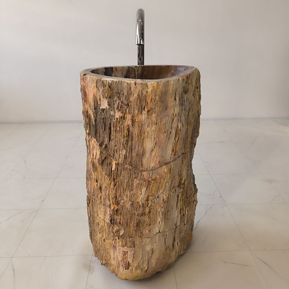 Раковина напольная из окаменелого дерева ODN-04178 (48*41*90 см)