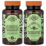 Herbs Etc., Allergy ReLeaf System, смесь листьев, 2 флакона, 60 капсул/60 таблеток