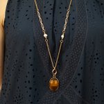Колье Fiore Luna TIGER EYE LN5156 BR/G
