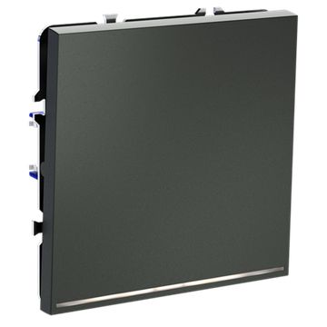 Выключатель встраиваемый VOLTUM S70 одноклавишный с подсветкой 10А, (титан)