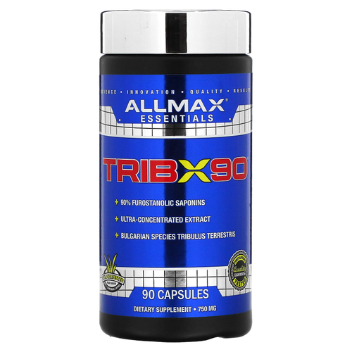 ALLMAX, TribX90®, пищевая добавка, 750 мг, 90 капсул
