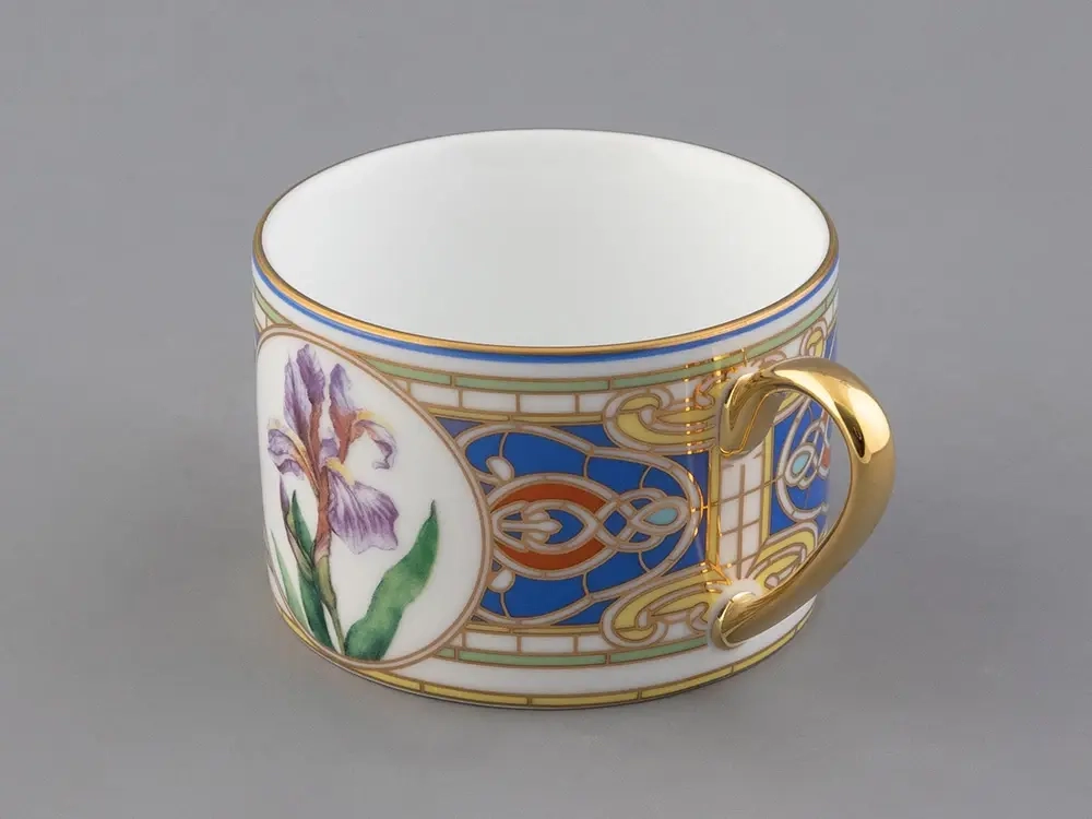 Подарочный набор чашка с блюдцем 250 мл, форма Соло, рисунок Нежный Ирис, арт. 81.32657.00.1