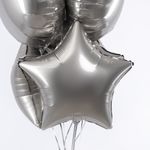 F Шар Звезда 18'' / 46 см, Стальной серый Сатин (БГ-15)