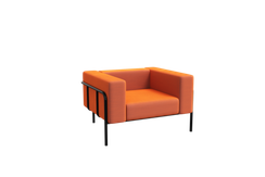 Flex Диван одноместный FLX-1 Velvet Lux 72/Металл Черный 1100 *915*690