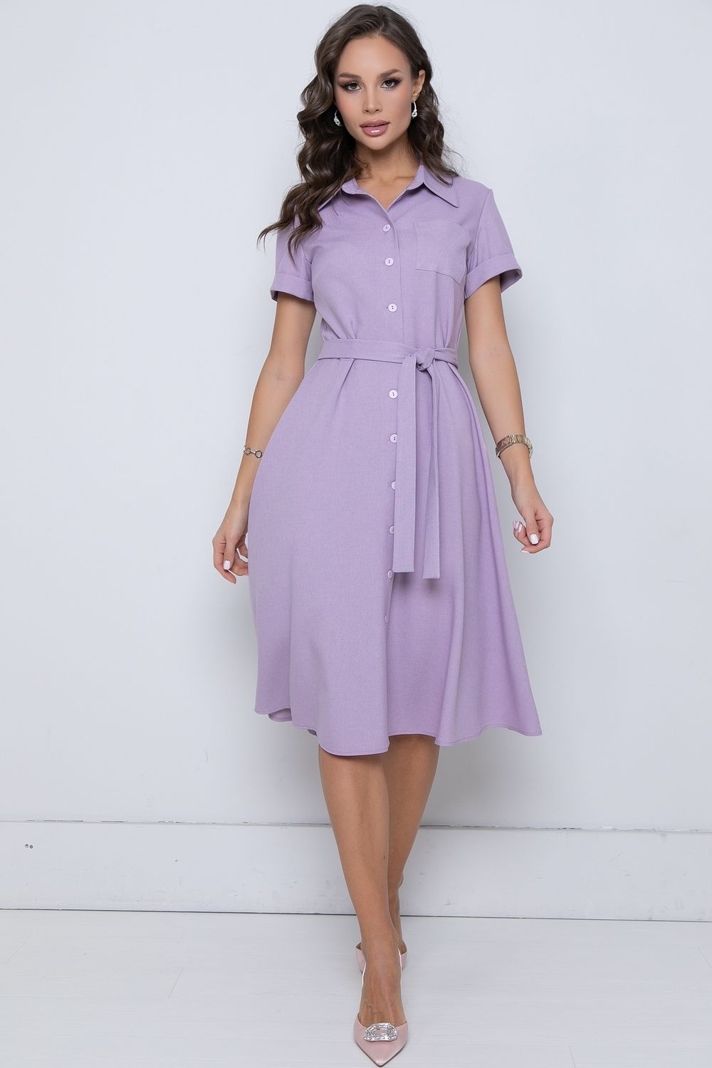 Платье Отличное хит (лаванда) Diolche (Акция)