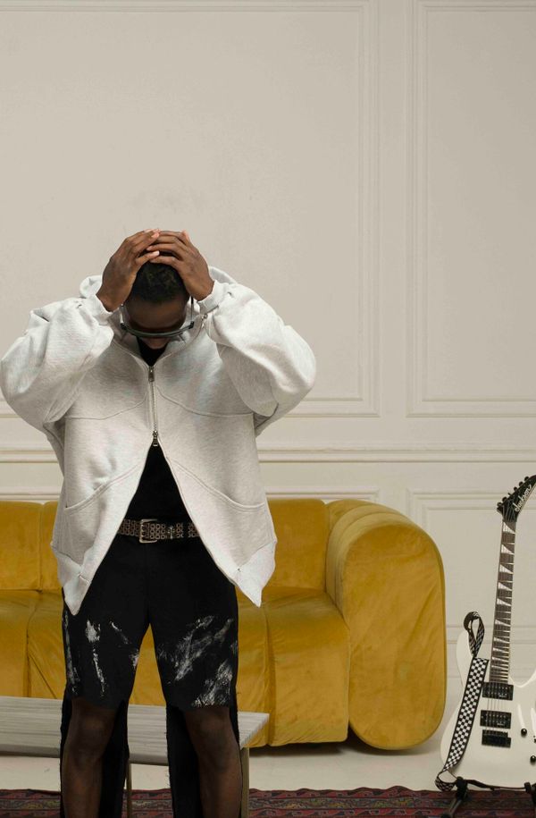 Худи Zip White Gray LPS светло-серый - фото 3