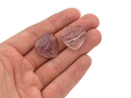 Подвеска "Сердце" 21мм, стекло