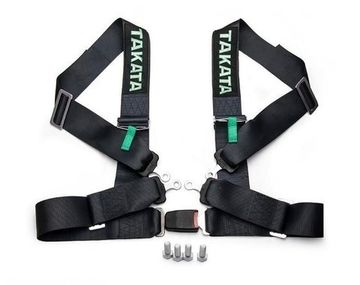 Ремни безопасности Takata 4-х точечные чёрные, стандартный крепеж