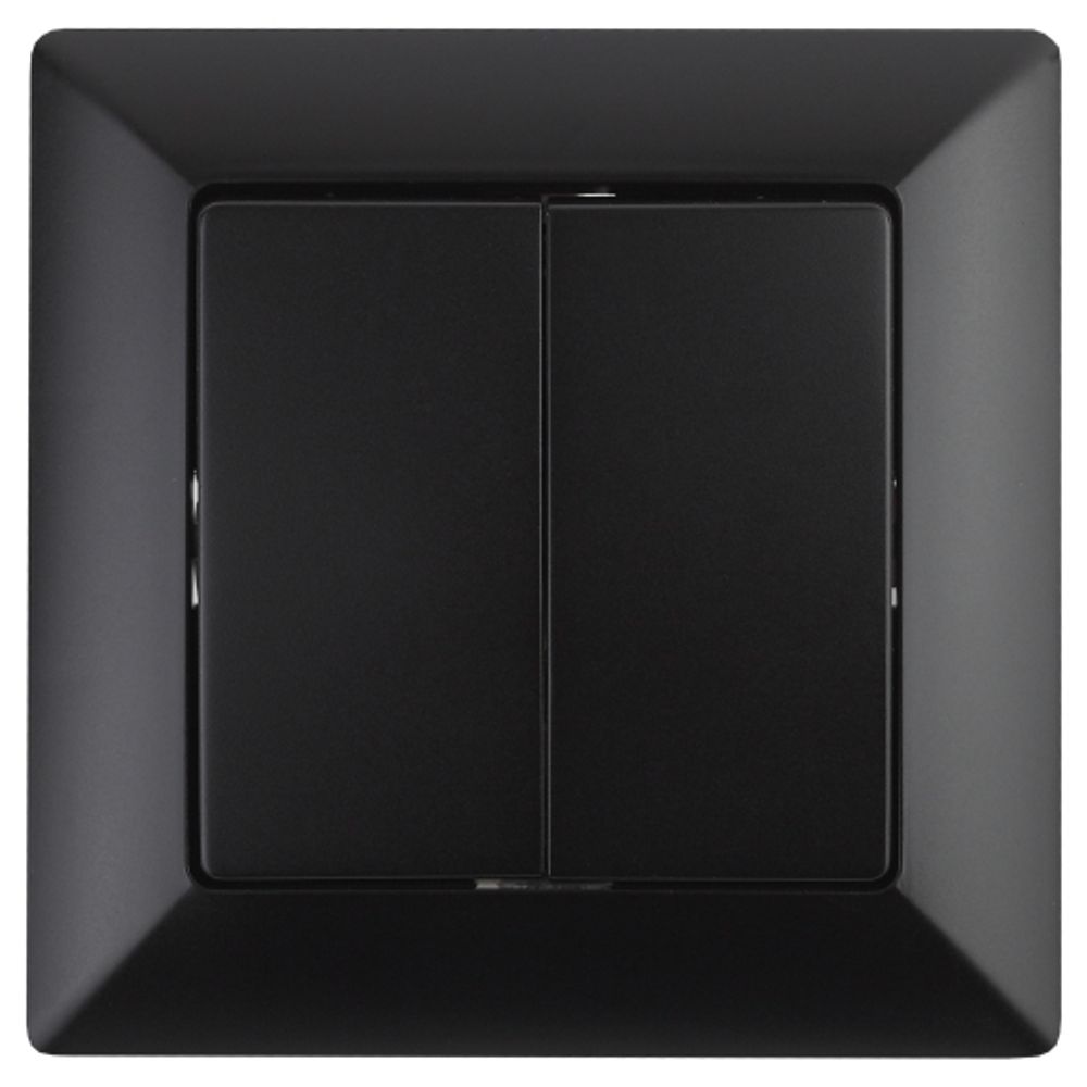 Переключатель Intro Solo 4-107-05 двухклавишный, 10А-250В, IP20, СУ, антрацит