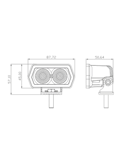 Светодиодная фара рабочего света РИФ 89 мм 20W LED