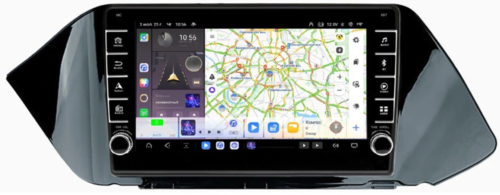 Магнитола для Hyundai Sonata 2020+ - Carmedia OL-1771 (кнопки и крутилки) Android 13, TS20, 6+128Гб, CarPlay, 4G SIM-слот