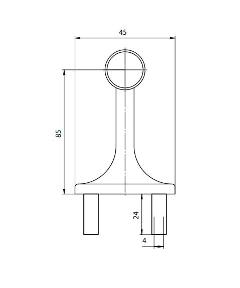 Ограничитель двери Апекс магнитный DS-2761-M-AC медь
