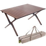 Стол кемпинговый складной DC-5002, 86*58*44 см, цвет: темное дерево, каркас алюминий, ТуристМастер