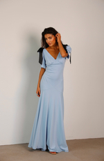 Платье длинное вечернее с бантами