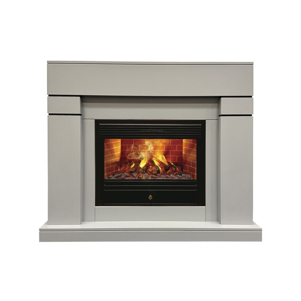 Электрокамин RealFlame Lindelse 26 GR серый, графит c очагом 3D Novara
