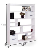 Стеллаж Расмус деревянный белый