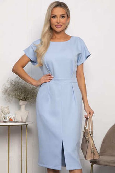 Платье с карманами Утренняя роса (голубое) П14370-16М LT Collection