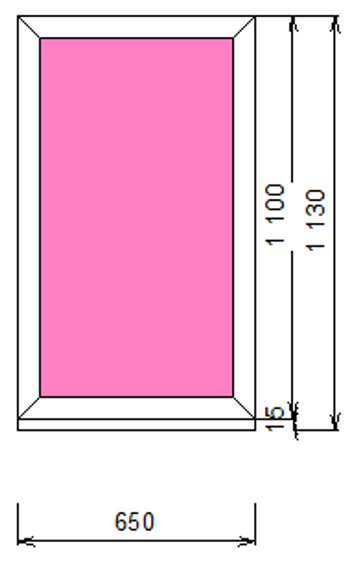 Пластиковое окно 1100 х 650 ТермА Эко