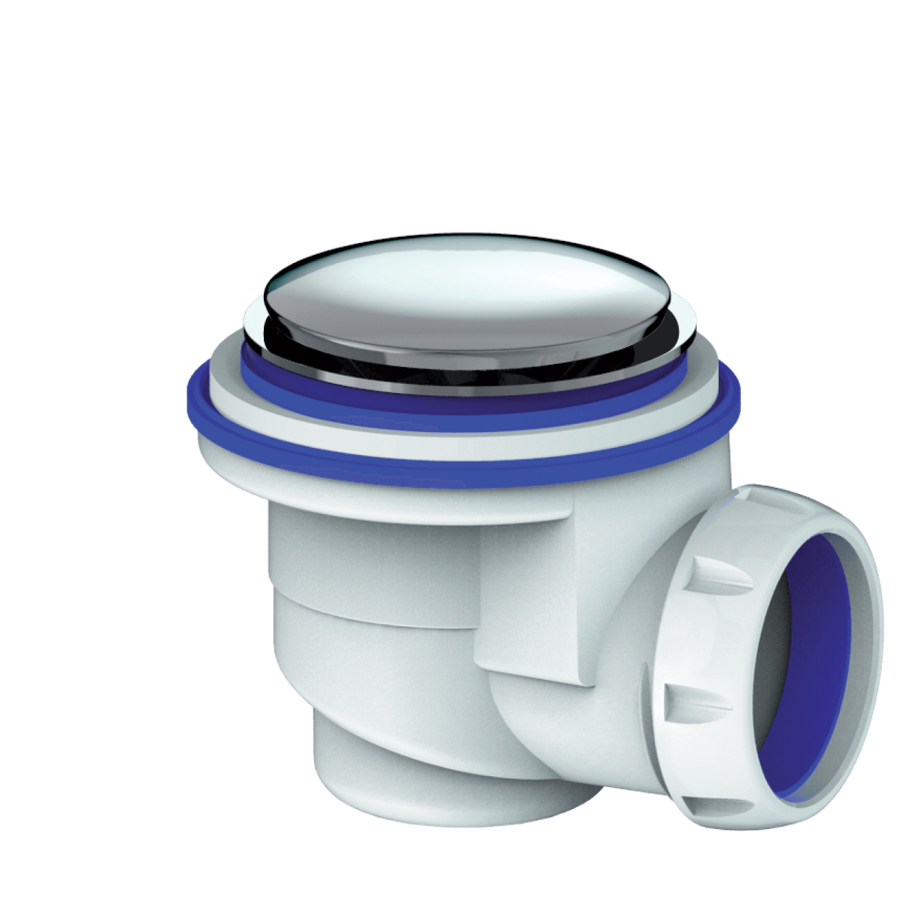 Cифон UNICORN для душ. поддона с хром. выпуск. D65 б/отвода G410Н