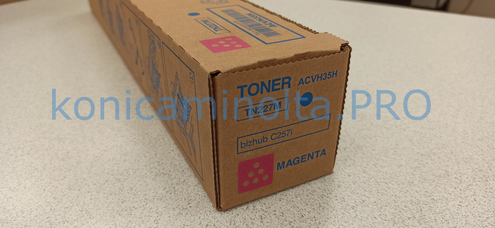 Тонер TN-227M Konica Minolta оригинальный пурпурный 50% ACVH35H