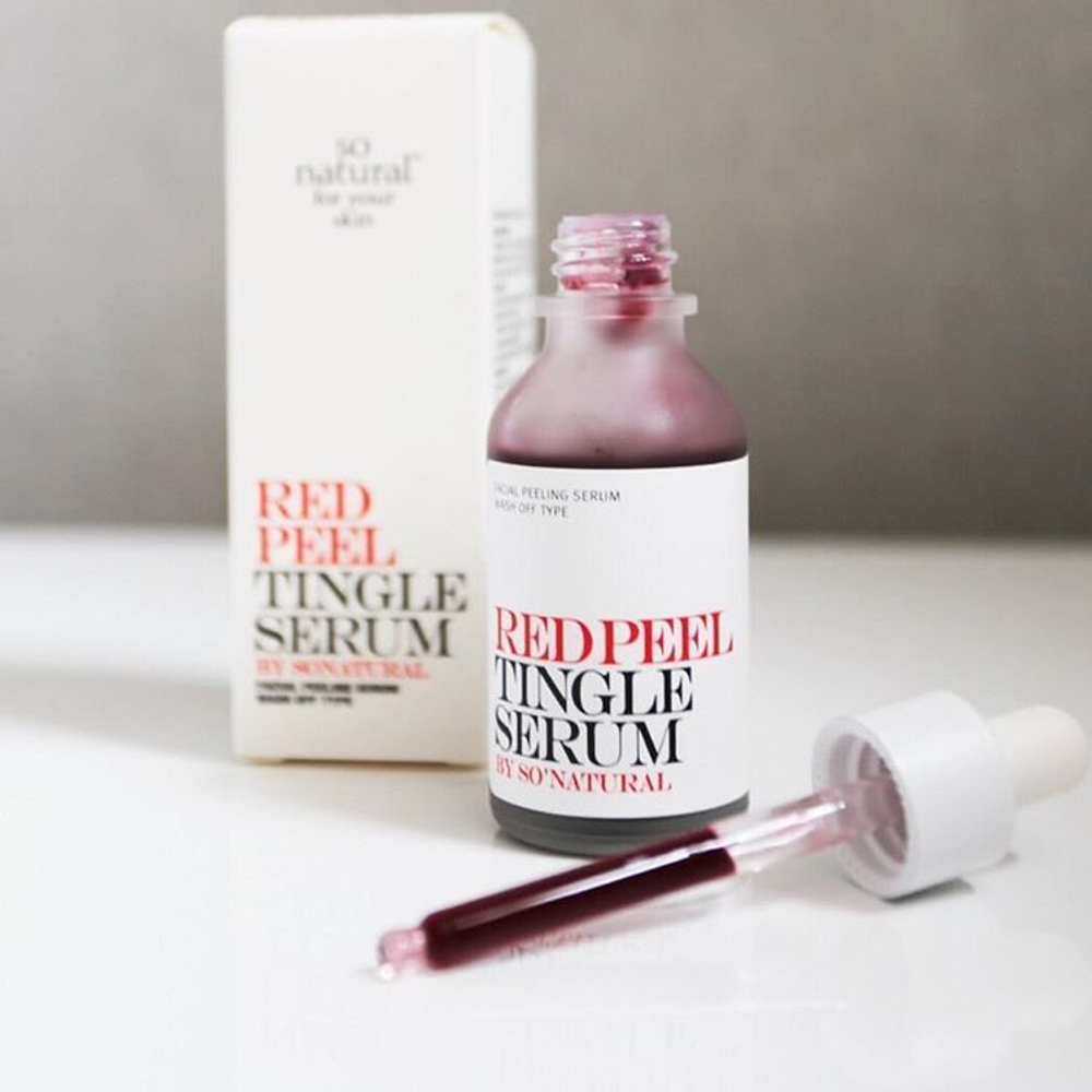 So Natural Red Peel Tingle Serum смываемая кислотная сыворотка с тингл-эффектом