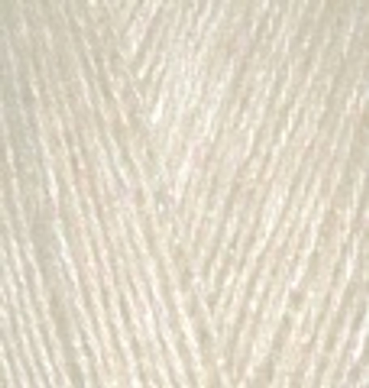 ALIZE "Angora Gold Simli", 10% мохер, 10% шерсть, 5% металлик - 75% Акрил, 100 гр, 550 м, 67 молочно-бежевый