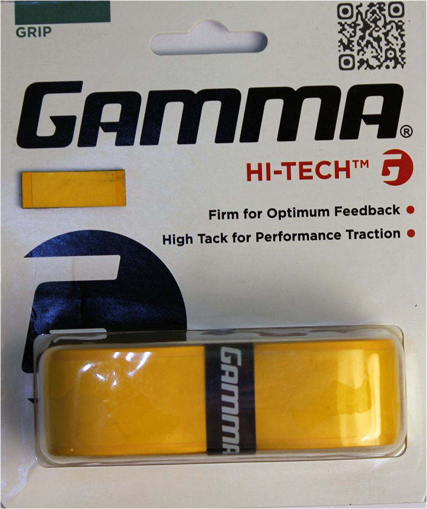 Теннисные намотки базовые Gamma Hi-Tech Grip 1P - желтый